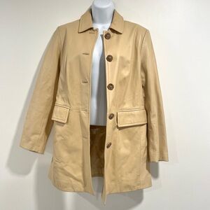 BANANA REPUBLIC tan leather coat
